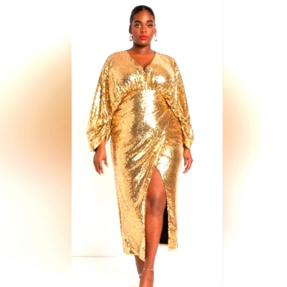 ELOQUII Dolman Sleeve Sequin Dress NWT